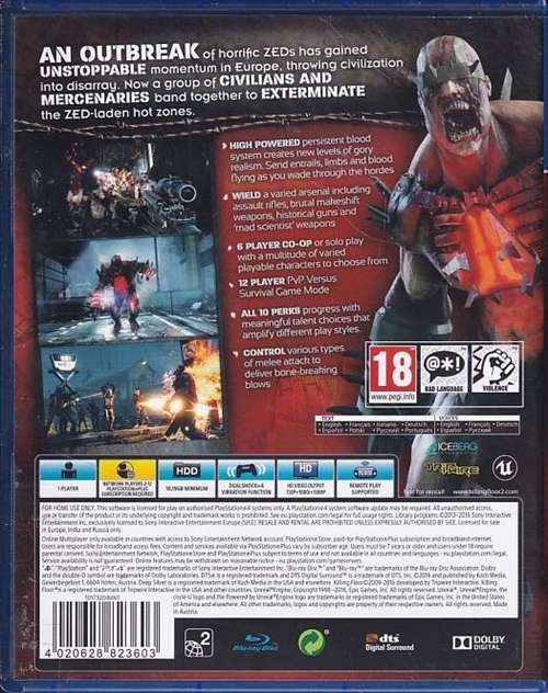 Killing Floor 2 - PS4 (A Grade) (Genbrug)